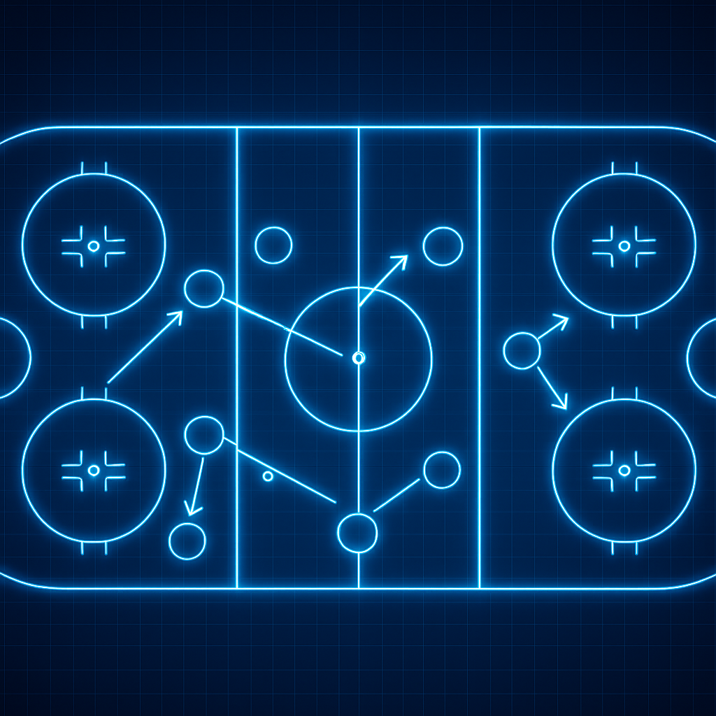 Diagrama táctico de hockey sobre hielo